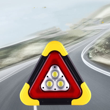 Flag Village Auto Tools Compatible with Apple, Car Tripod Warning Sign Car Triangle Sign Auto Luminous Car Tripod Parking Reflective Solar Light
