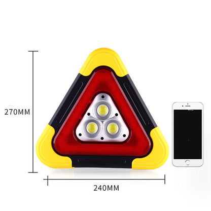 Flag Village Auto Tools Compatible with Apple, Car Tripod Warning Sign Car Triangle Sign Auto Luminous Car Tripod Parking Reflective Solar Light