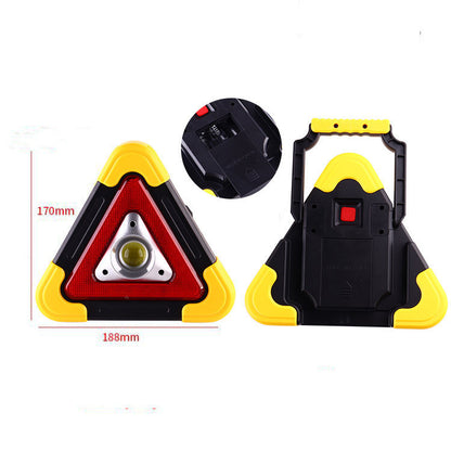 Flag Village Auto Tools Compatible with Apple, Car Tripod Warning Sign Car Triangle Sign Auto Luminous Car Tripod Parking Reflective Solar Light
