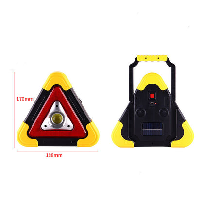 Flag Village Auto Tools Compatible with Apple, Car Tripod Warning Sign Car Triangle Sign Auto Luminous Car Tripod Parking Reflective Solar Light