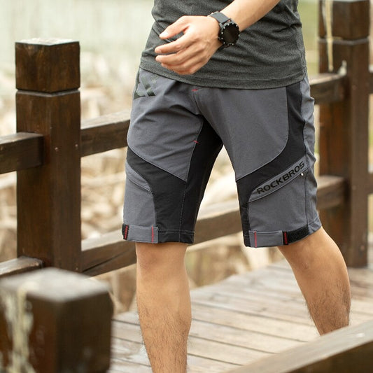 Flag Village Mens Summer Outdoor Cycling Breathable Mountaineering Sports Quick-Drying Double-Layer Trousers