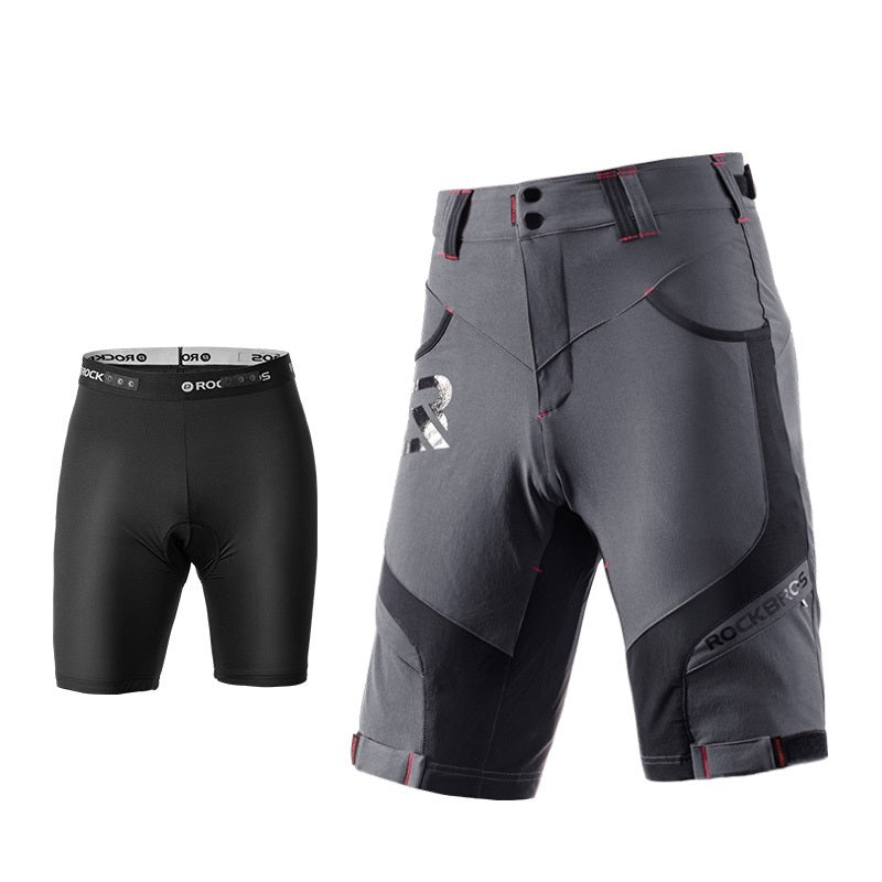 Flag Village Mens Summer Outdoor Cycling Breathable Mountaineering Sports Quick-Drying Double-Layer Trousers