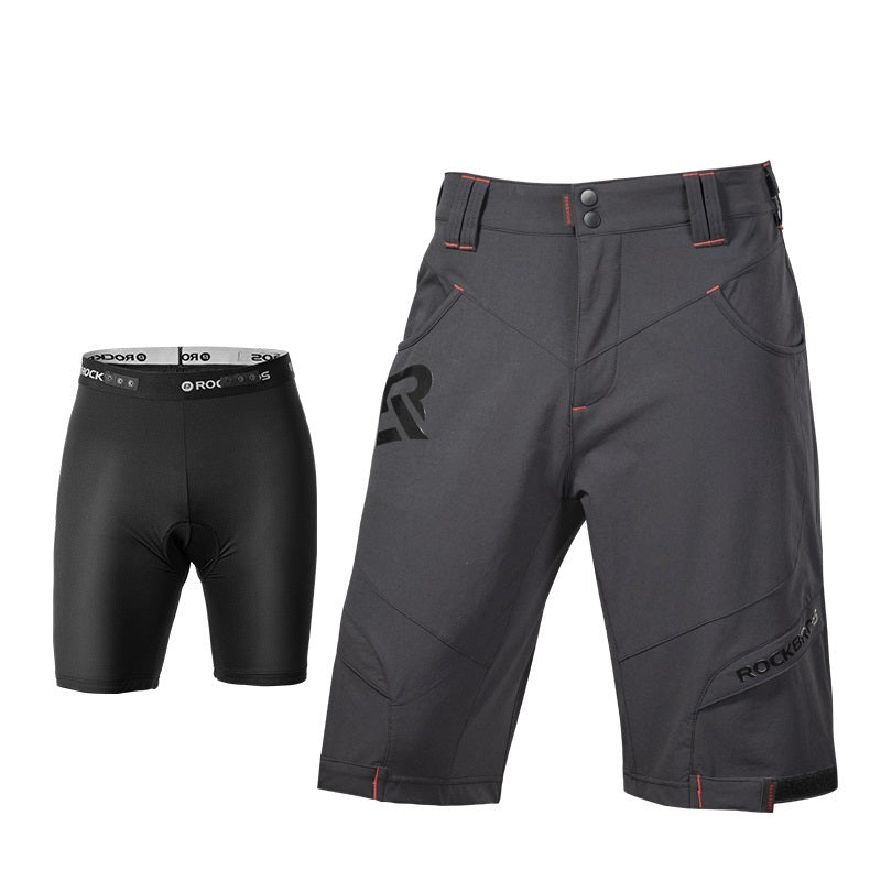 Flag Village Mens Summer Outdoor Cycling Breathable Mountaineering Sports Quick-Drying Double-Layer Trousers