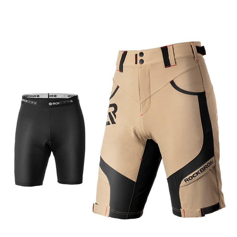 Flag Village Mens Summer Outdoor Cycling Breathable Mountaineering Sports Quick-Drying Double-Layer Trousers