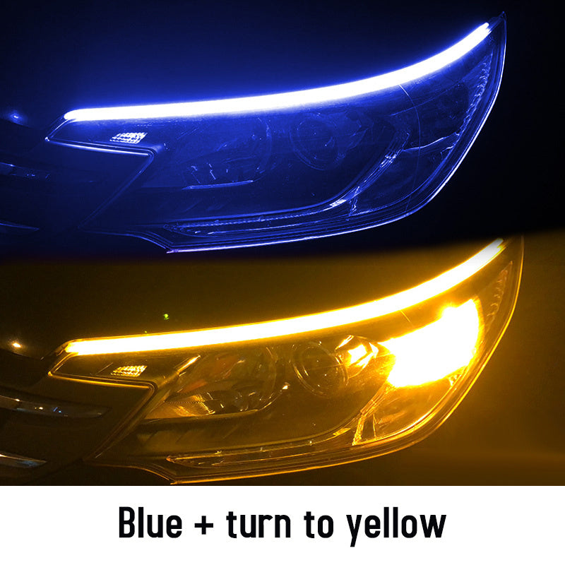 Flag Village Auto Tools Led DRL Car Daytime Running Lights Flexible Waterproof Auto Turn Signal Yellow Brake Side Headlights Light Car Accessories
