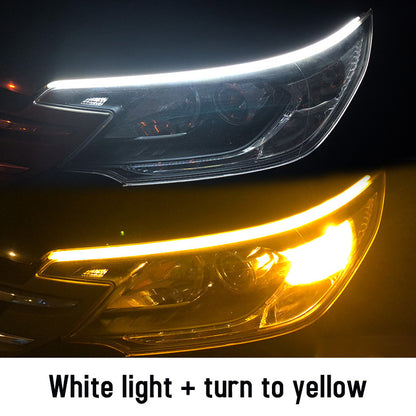 Flag Village Auto Tools Led DRL Car Daytime Running Lights Flexible Waterproof Auto Turn Signal Yellow Brake Side Headlights Light Car Accessories
