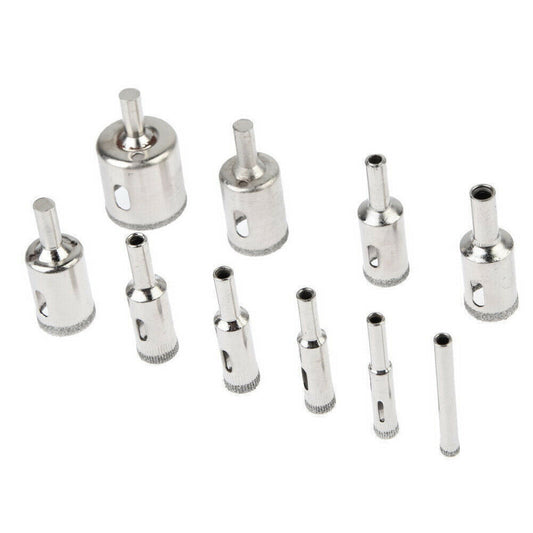 Flag Village Auto Tools CMCP 3-60mm Diamond Coated Drill Bit Set Hole Saw Tile