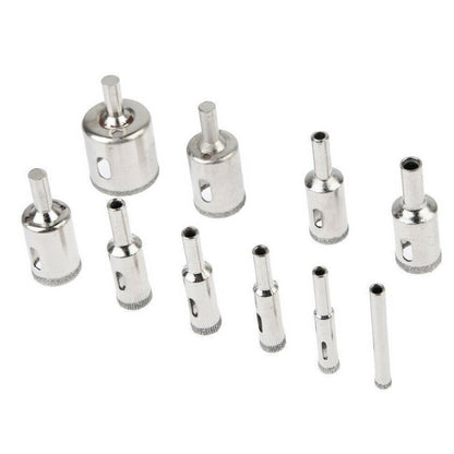 Flag Village Auto Tools CMCP 3-60mm Diamond Coated Drill Bit Set Hole Saw Tile