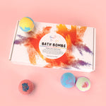 Flag Village Bath Bombs 14 Pieces Of Explosive Salt Ball Gift Box With Various Fragrance Bath Balls Bubble Bath Bomb for Women