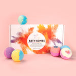 Flag Village Bath Bombs 14 Pieces Of Explosive Salt Ball Gift Box With Various Fragrance Bath Balls Bubble Bath Bomb for Women