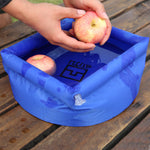 Flag Village Camping Concave-Convex Outdoor Folding Washbasin Bucket