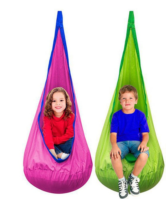 Flag Village Creative Kid Hammock Garden Furniture Pod Swings Chair Indoor Outdoor Hanging Seat Child Cocoon Swing Seat Patio Portable
