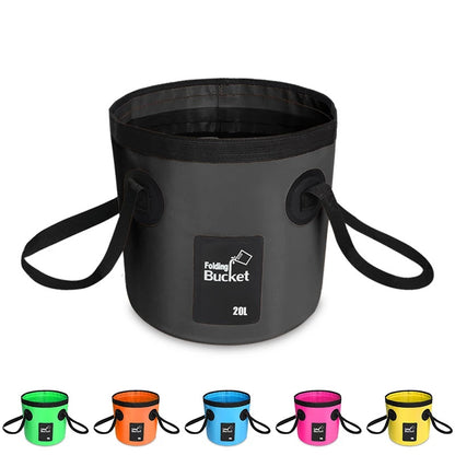 Flag Village Portable Travel Bag Fishing Bucket Folding Bucket Bag Outdoor Convenient Travel Car Wash Bucket Outdoor Waterproof Bag