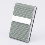 Flag Village Business Fashion Male Stainless Steel Thick Cigarette Case Anti-pressure Sticker PU Office Gift Box