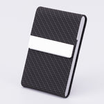 Flag Village Business Fashion Male Stainless Steel Thick Cigarette Case Anti-pressure Sticker PU Office Gift Box