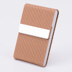 Flag Village Business Fashion Male Stainless Steel Thick Cigarette Case Anti-pressure Sticker PU Office Gift Box