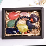 Flag Village Amethyst Block Natural Crystal Hexagonal Prism Power Stone Exquisite Gift Box Packaging