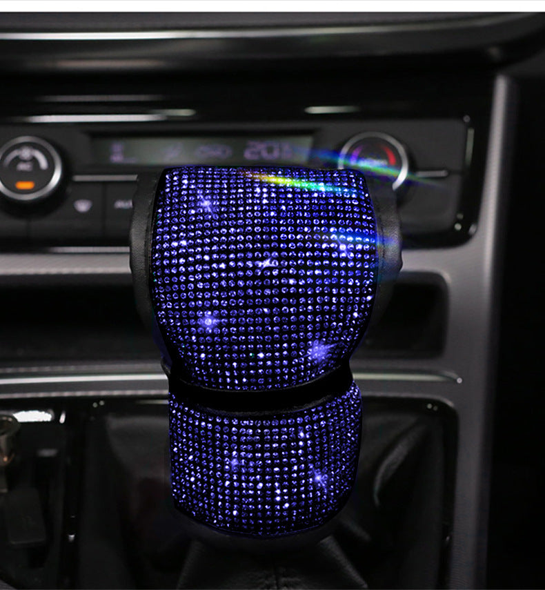 Flag Village Auto Tools Car Gear Cover Blue Diamond Handbrake Cover Gear Cover