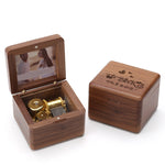 Flag Village Wooden DIY Photo Music Box Children Birthday Gift Music Box