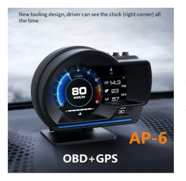 Flag Village Auto Tools Head-up Display Gps High-definition Speed Water Temperature Turbine Monitoring