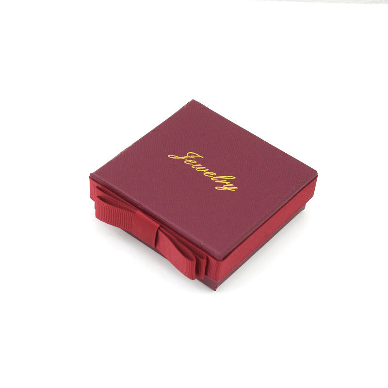 Flag Village Packaging Gift Box Dark Green Bow Jewelry Box Ring Box Necklace Box Jewelry Box Bracelet Box Wholesale