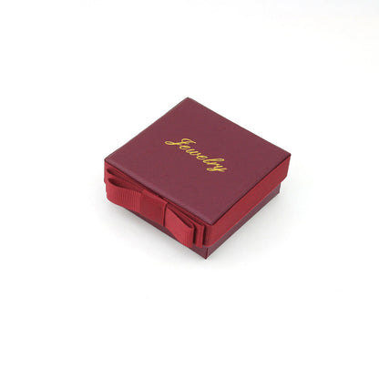 Flag Village Packaging Gift Box Dark Green Bow Jewelry Box Ring Box Necklace Box Jewelry Box Bracelet Box Wholesale