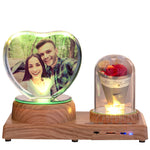 Flag Village Personalized Photo Night Light Bluetooth Music Gift Box 3D Crystal Inner Carving Gift
