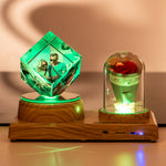 Flag Village Personalized Photo Night Light Bluetooth Music Gift Box 3D Crystal Inner Carving Gift