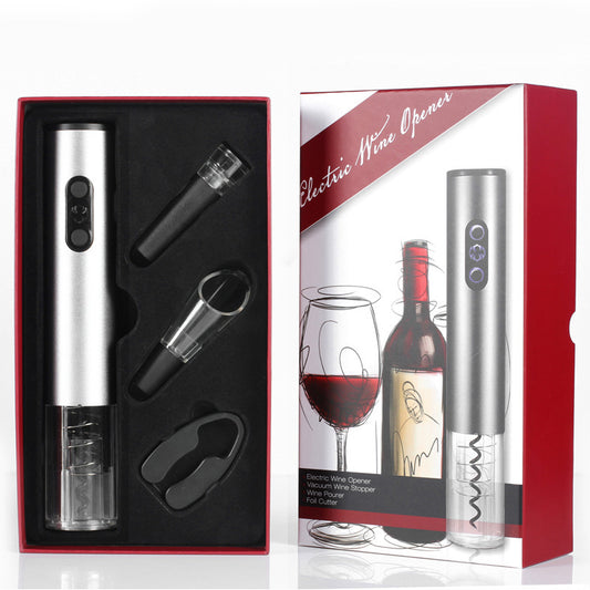 Flag Village Gift Box Electric Wine Corkscrew Four-Piece Wine Corkscrew Set Cross-Border Amazon Corkscrew Gift Box Electric Wine Corkscrew Four-Piece Wine Corkscrew Set Cross-Border Amazon Corkscrew