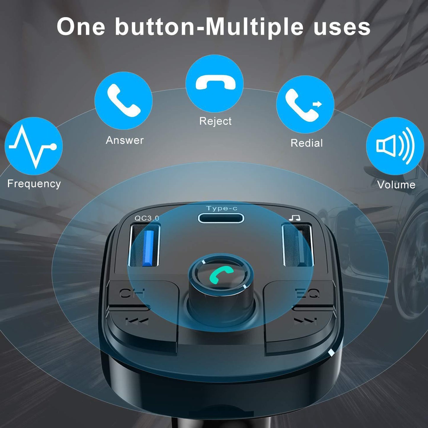 Flag Village Auto Tools Car Mp3 Bluetooth Player Charger