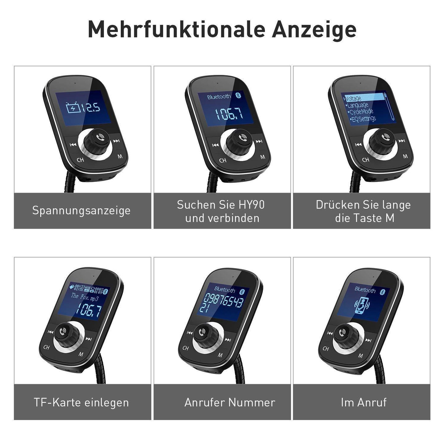 Flag Village Auto Tools Large Screen Car MP3 Car Bluetooth Hands Free