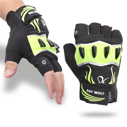 Flag Village Fingerless Outdoor Sports Bike Lighting Gloves