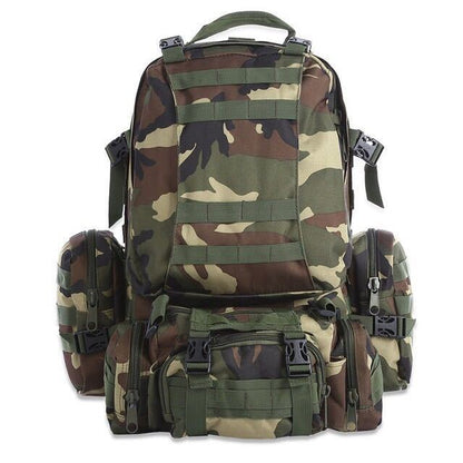 Flag Village 50L Outdoor Backpack Molle Military Tactical Backpack Rucksack Sports Bag Waterproof Camping Hiking Backpack Travel