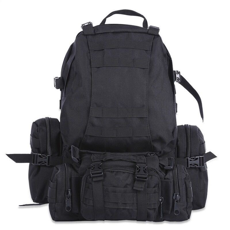 Flag Village 50L Outdoor Backpack Molle Military Tactical Backpack Rucksack Sports Bag Waterproof Camping Hiking Backpack Travel