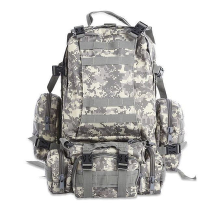Flag Village 50L Outdoor Backpack Molle Military Tactical Backpack Rucksack Sports Bag Waterproof Camping Hiking Backpack Travel