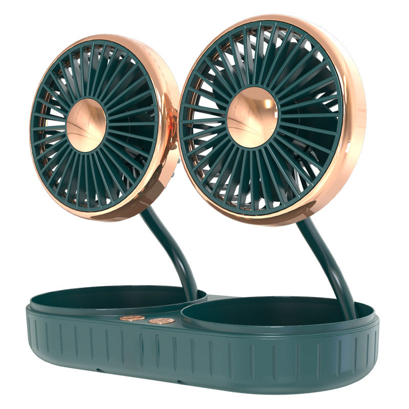 Flag Village Auto Tools Double-Headed Hose Small Fan Usb Car Interior Creative Automotive Accessories
