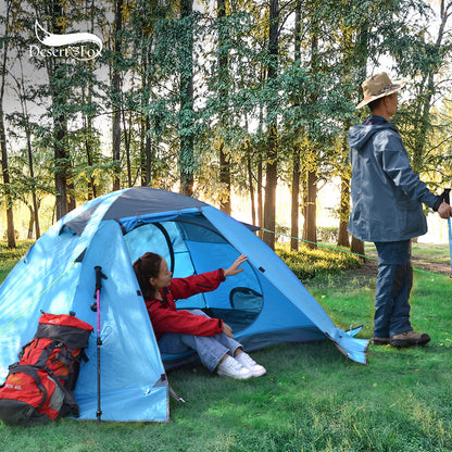 Flag Village Desert Fox Outdoor Tent Camping Double Love Aluminum Tent