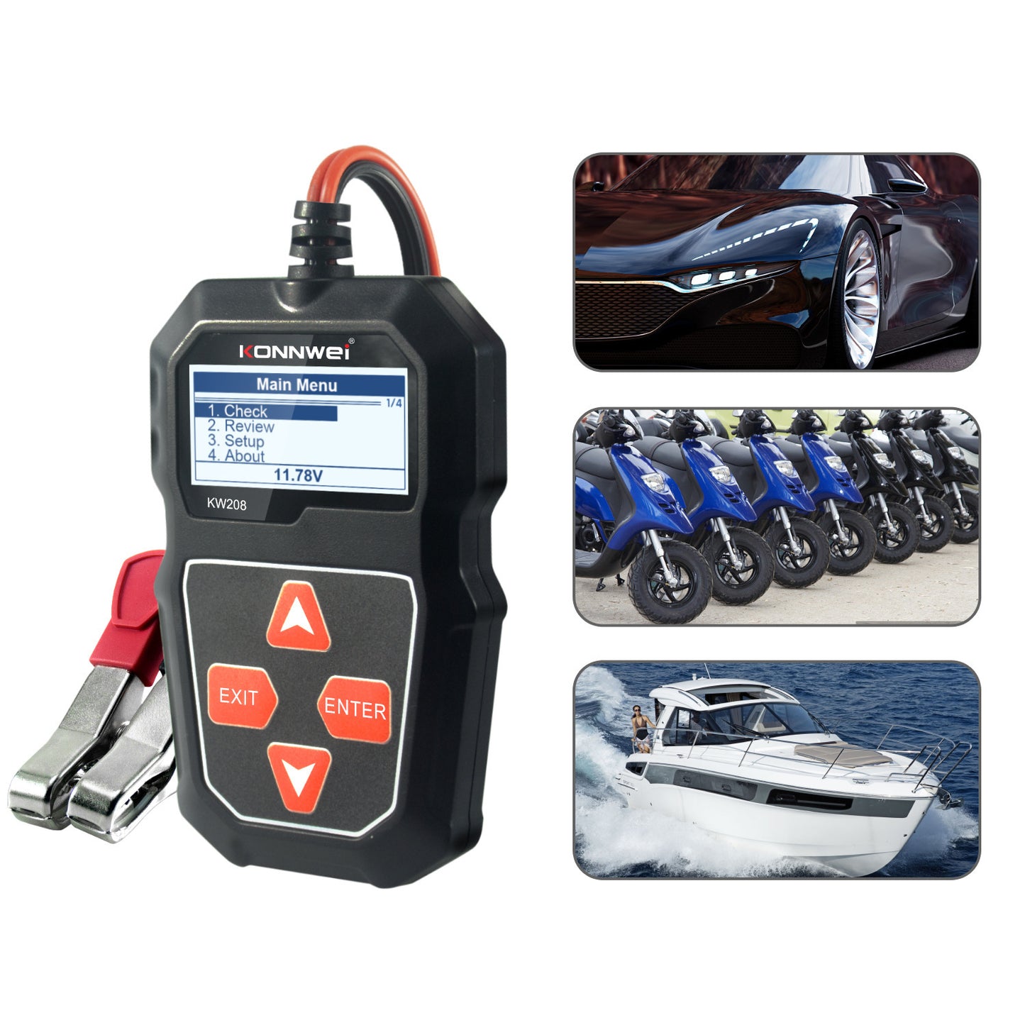 Flag Village Auto Tools Konnwei Kw208 Car Battery Battery Resistance Tester