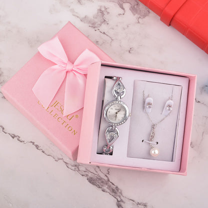 Flag Village Ladies Watch Gift Box Set Necklace Earrings Combination