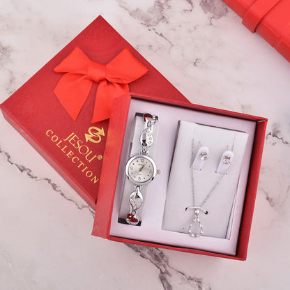 Flag Village Ladies Watch Gift Box Set Necklace Earrings Combination