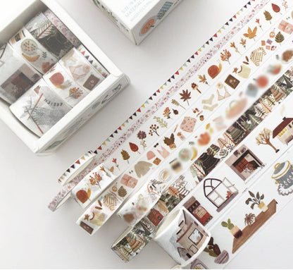 Flag Village Basic Pattern Color Gift box Set With Salt Pocket Sticker