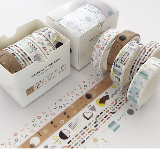 Flag Village Basic Pattern Color Gift box Set With Salt Pocket Sticker