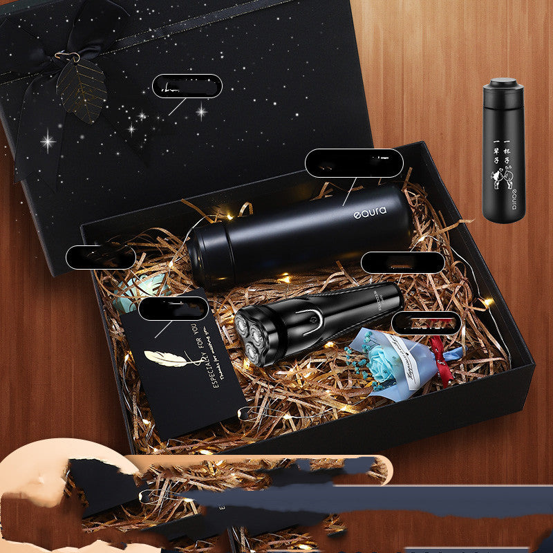 Flag Village Genuine Feike Electric Shaver Shaving Knife Gift Box Packing Birthday Gift Practical For Boyfriend Dad