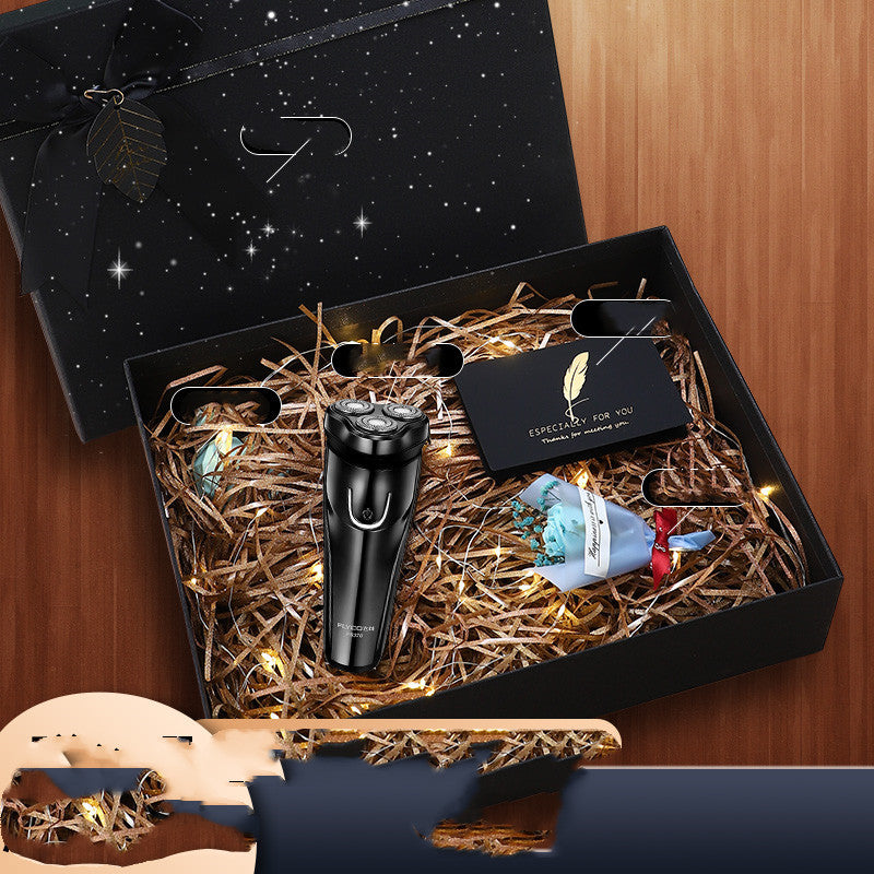 Flag Village Genuine Feike Electric Shaver Shaving Knife Gift Box Packing Birthday Gift Practical For Boyfriend Dad