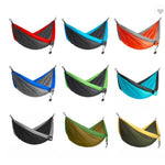 Flag Village Outdoor Color Matching Nylon Parachute Cloth Single 270x140 Camping Hammock Outdoor Swing