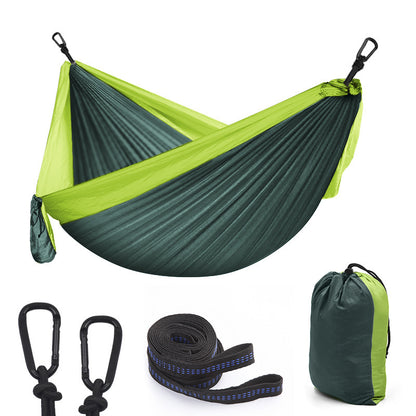 Flag Village Outdoor Color Matching Nylon Parachute Cloth Single 270x140 Camping Hammock Outdoor Swing
