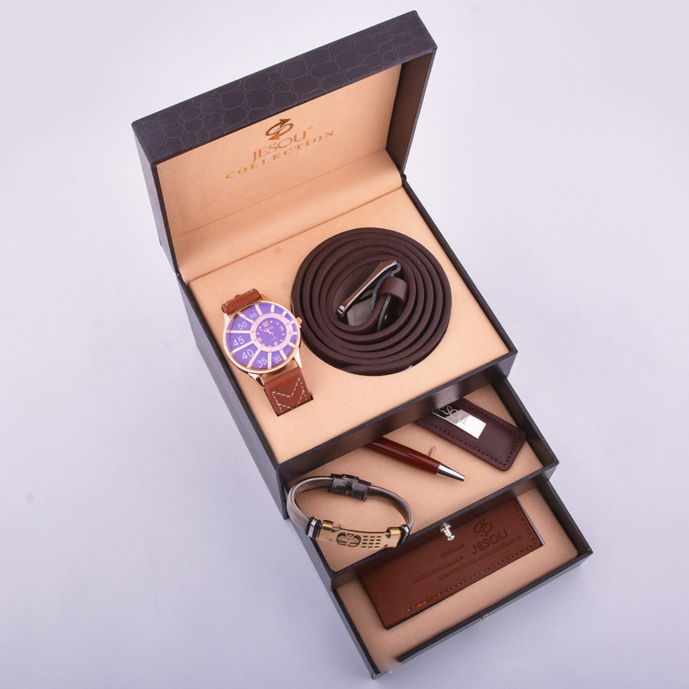 Flag Village Walker Wallet Men'S High-End Leather Bracelet Gift Birthday Creative Gift Box
