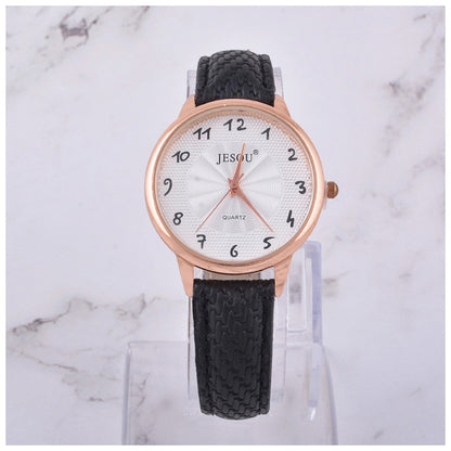 Flag Village Women Watches Leather Quartz Wristwatch Sunglasses Corsage 3 Pcs Girl Christmas Gift New Year Gift Ladies Gift Box