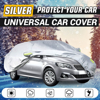 Flag Village Auto Tools Universal Full Car Covers Full Sedan Covers Sunscreen Protection polyester Cover with Reflective Strip SUV Seda Pickup S-XXL