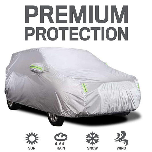 Flag Village Auto Tools Universal Full Car Covers Full Sedan Covers Sunscreen Protection polyester Cover with Reflective Strip SUV Seda Pickup S-XXL